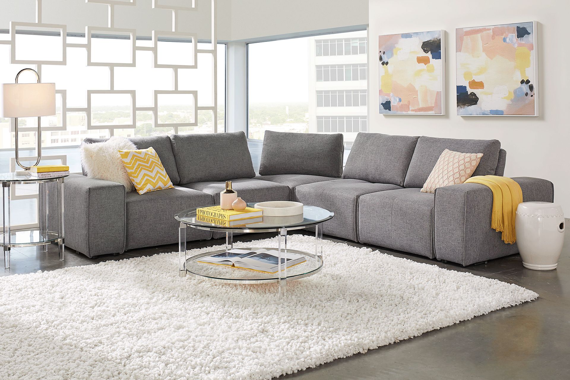 Laney Park Dark Gray 7 Pc Sectional - Image 2