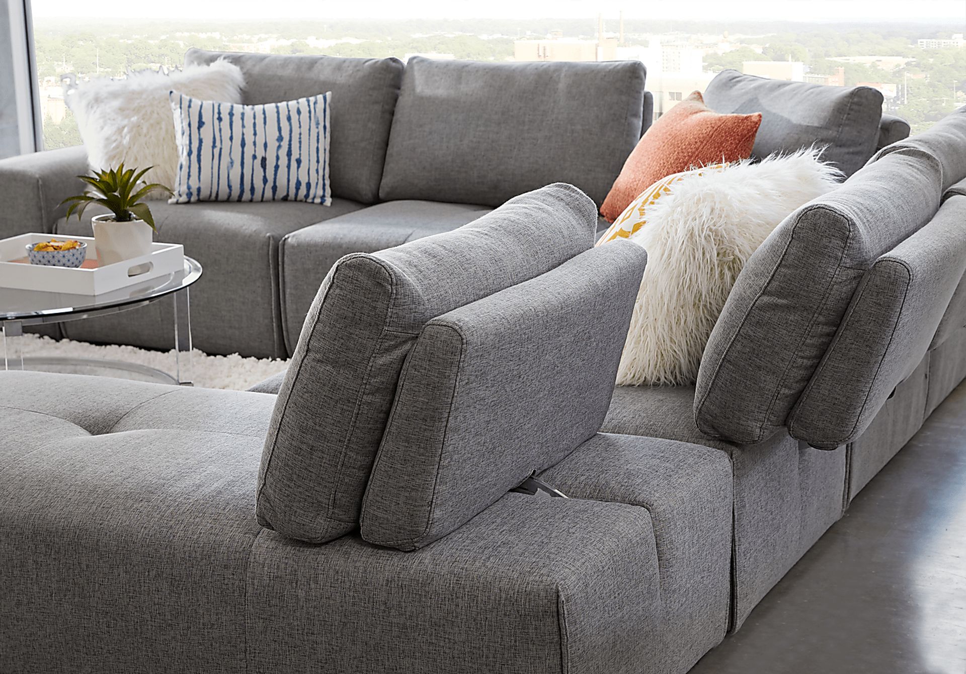 Laney Park Dark Gray 7 Pc Sectional - Image 6