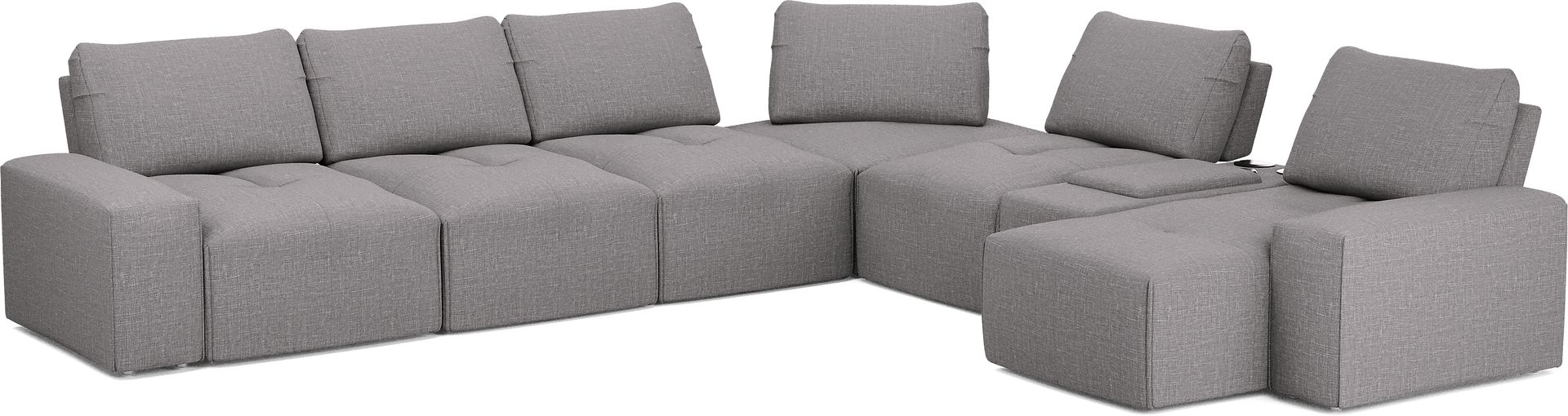 Laney Park Dark Gray 7 Pc Sectional - Image 1