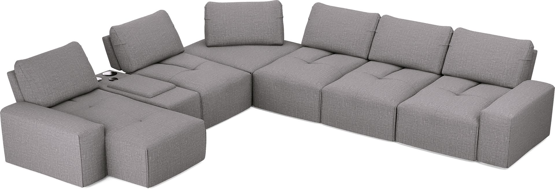 Laney Park Dark Gray 7 Pc Sectional - Image 3