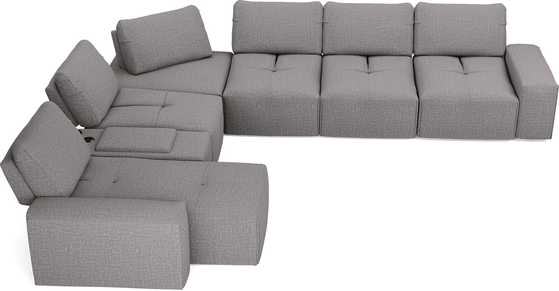 Laney Park Dark Gray 7 Pc Sectional - Image 5