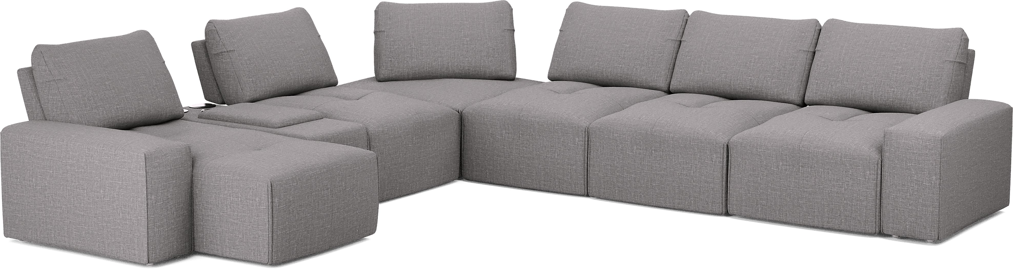 Laney Park Dark Gray 7 Pc Sectional Rooms To Go   Laney Park Dark Gray 7 Pc Sectional 1941676P Image Item