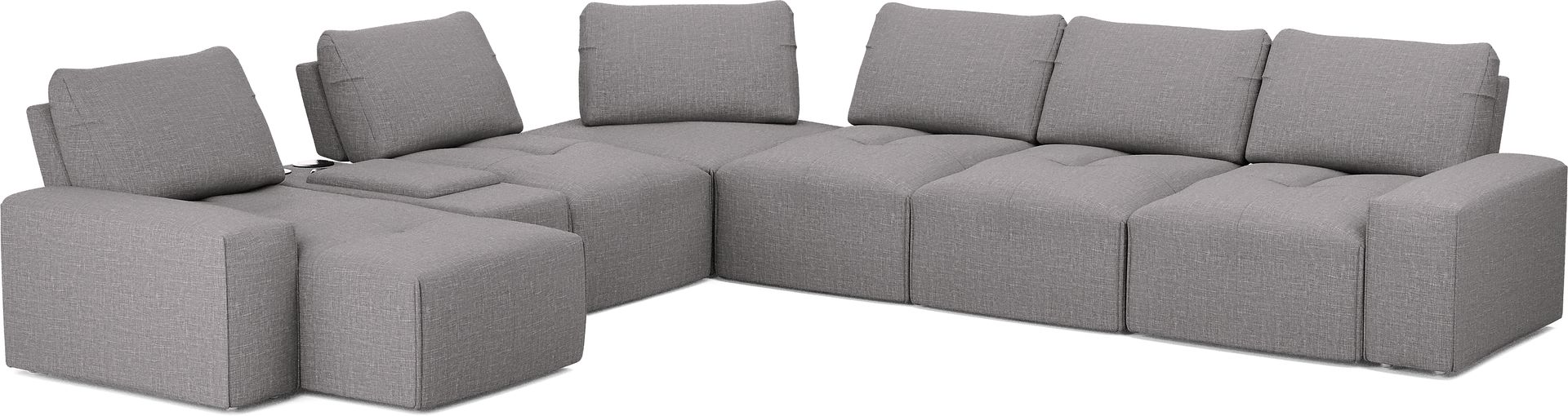 Laney Park Dark Gray 7 Pc Sectional - Image 1