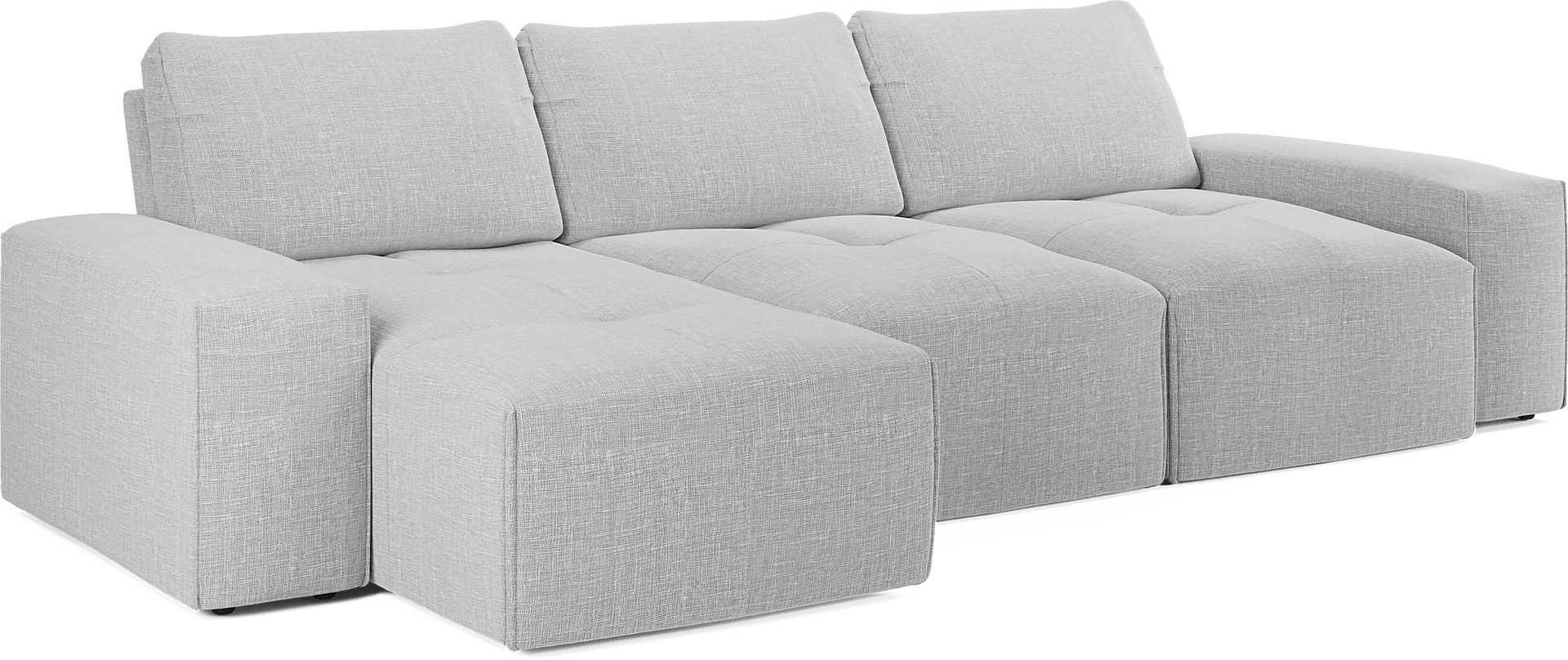 Laney Park Light Gray 3 Pc Sectional - Image 3