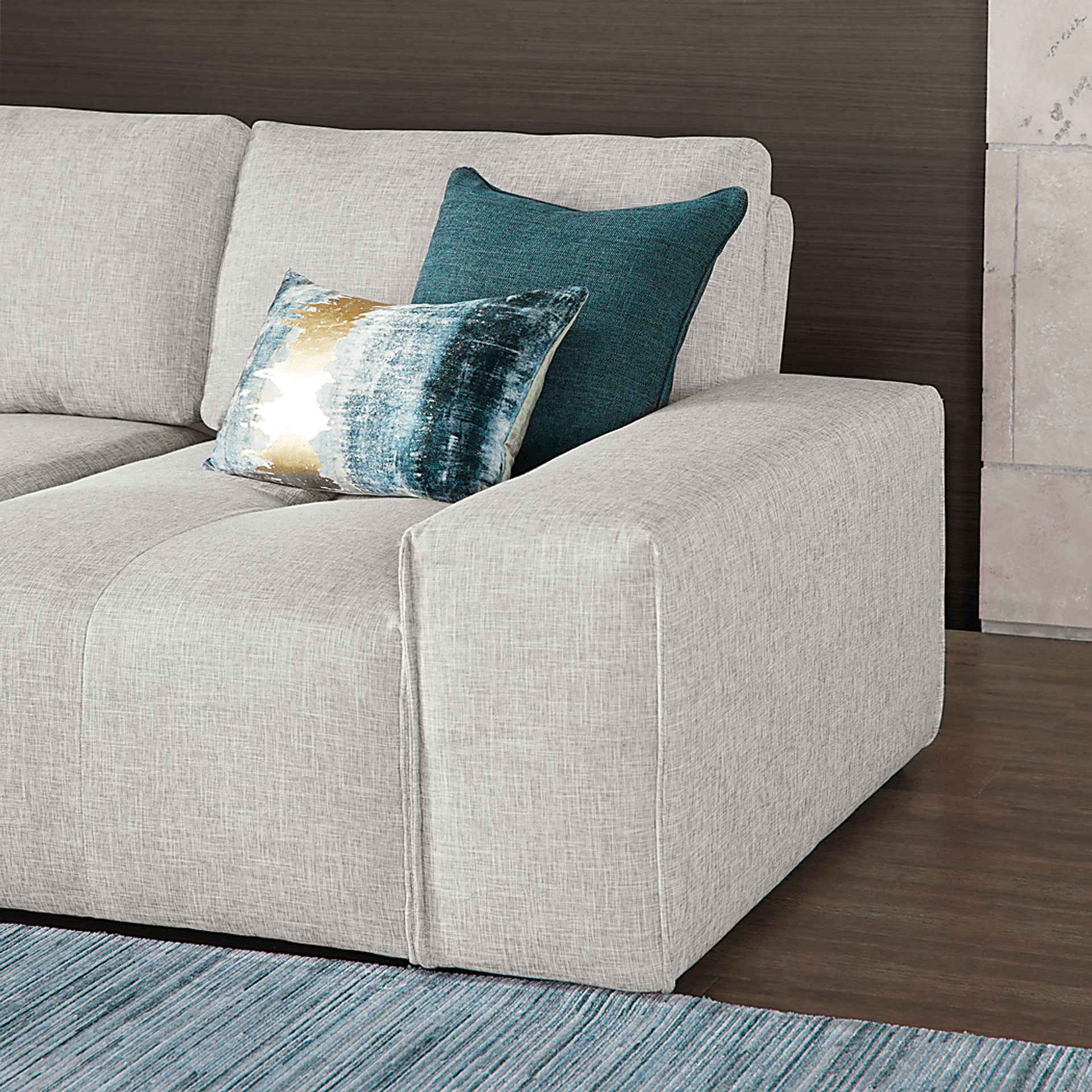 Laney Park Light Gray 3 Pc Sectional - Image 6