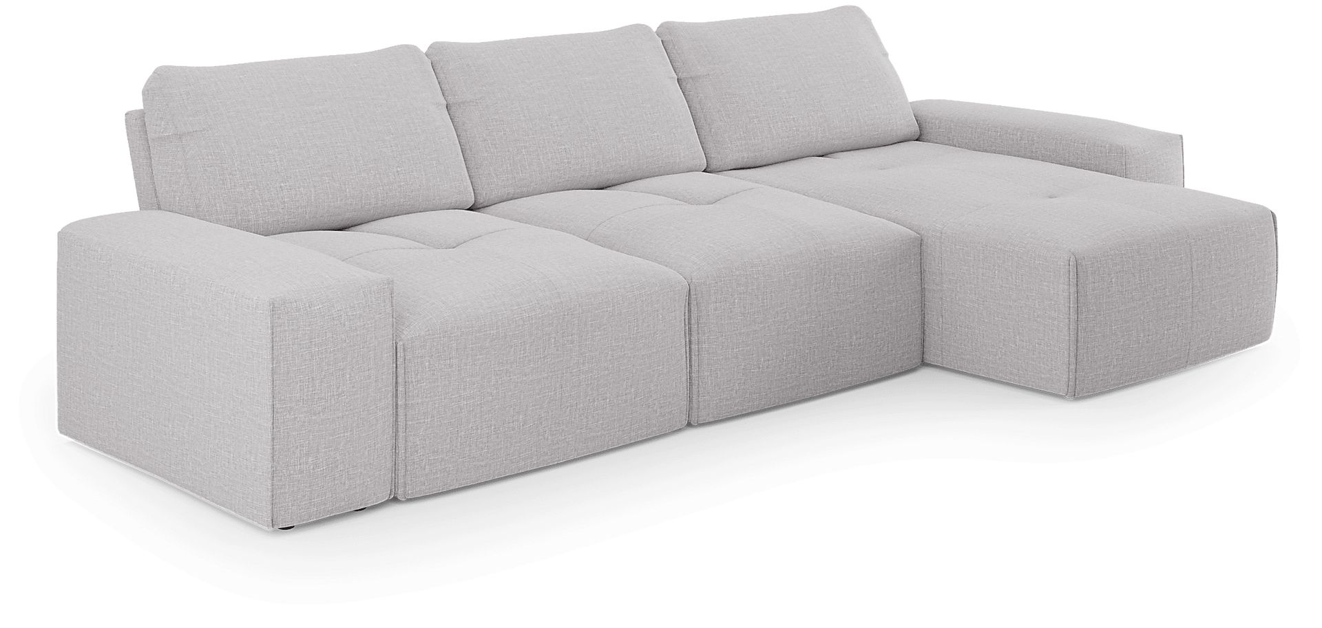 Laney Park Light Gray 3 Pc Sectional - Image 3