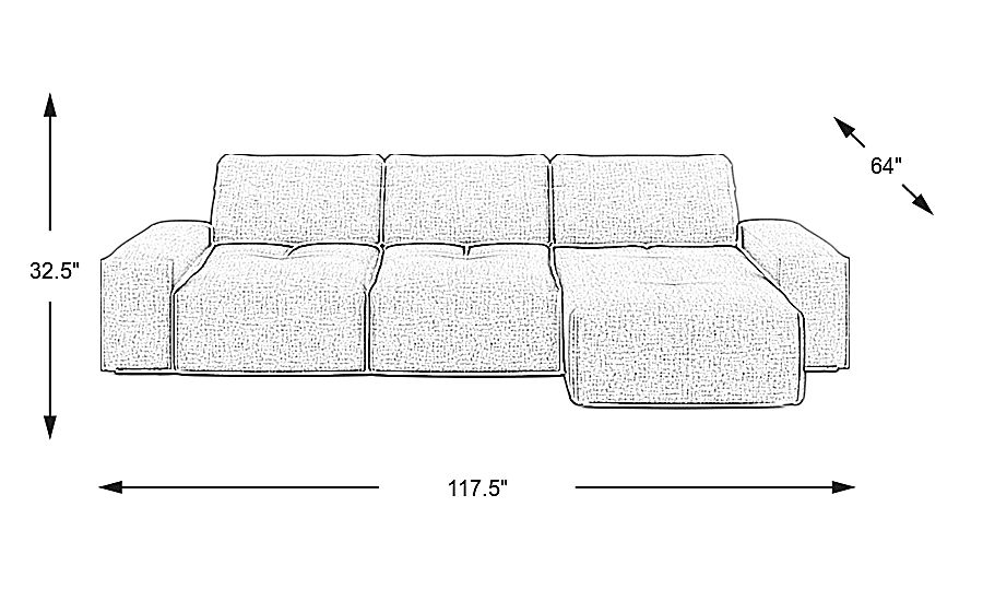 Laney Park Light Gray 3 Pc Sectional Rooms To Go