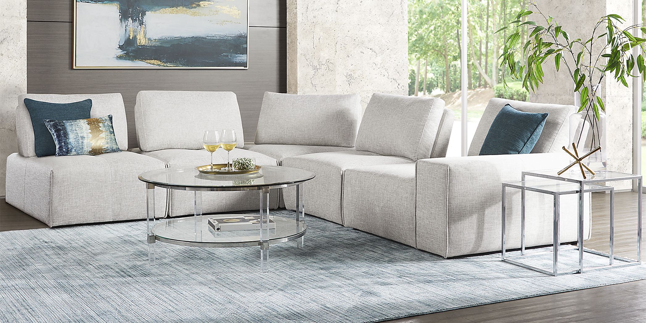 Laney Park Light Gray 5 Pc Sectional Rooms To Go