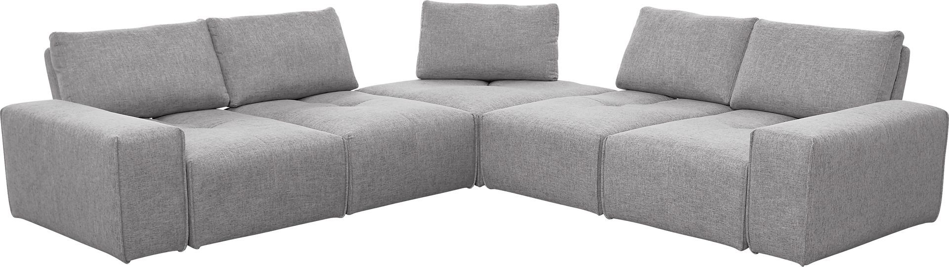 Laney Park Light Gray 5 Pc Sectional - Image 3