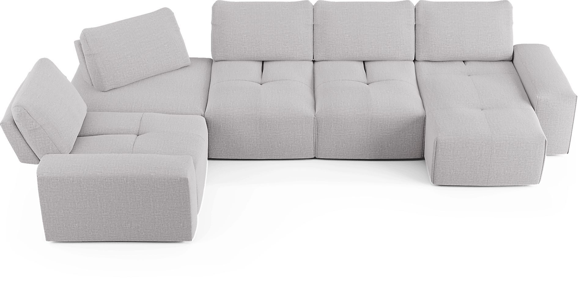 Laney Park Light Gray 6 Pc Sectional - Image 4