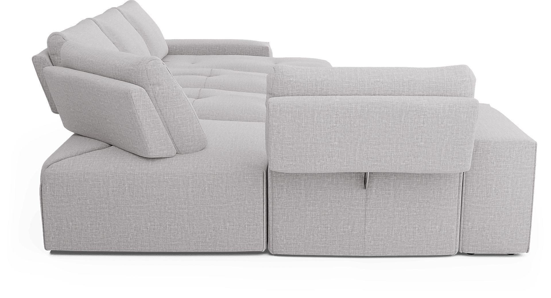 Laney Park Light Gray 6 Pc Sectional - Image 5