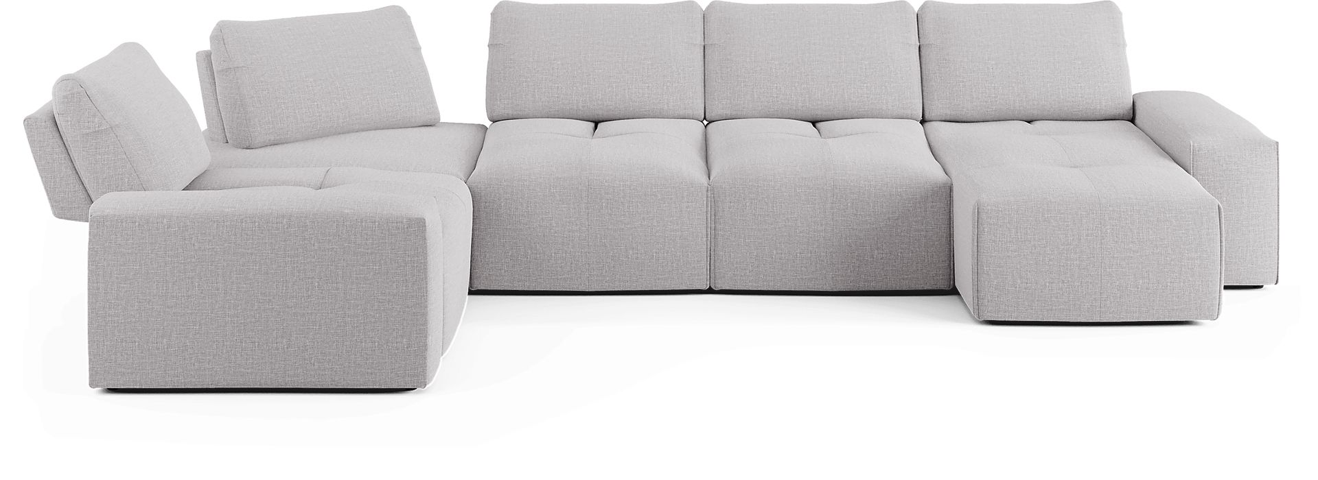 Laney Park Light Gray 6 Pc Sectional - Image 1