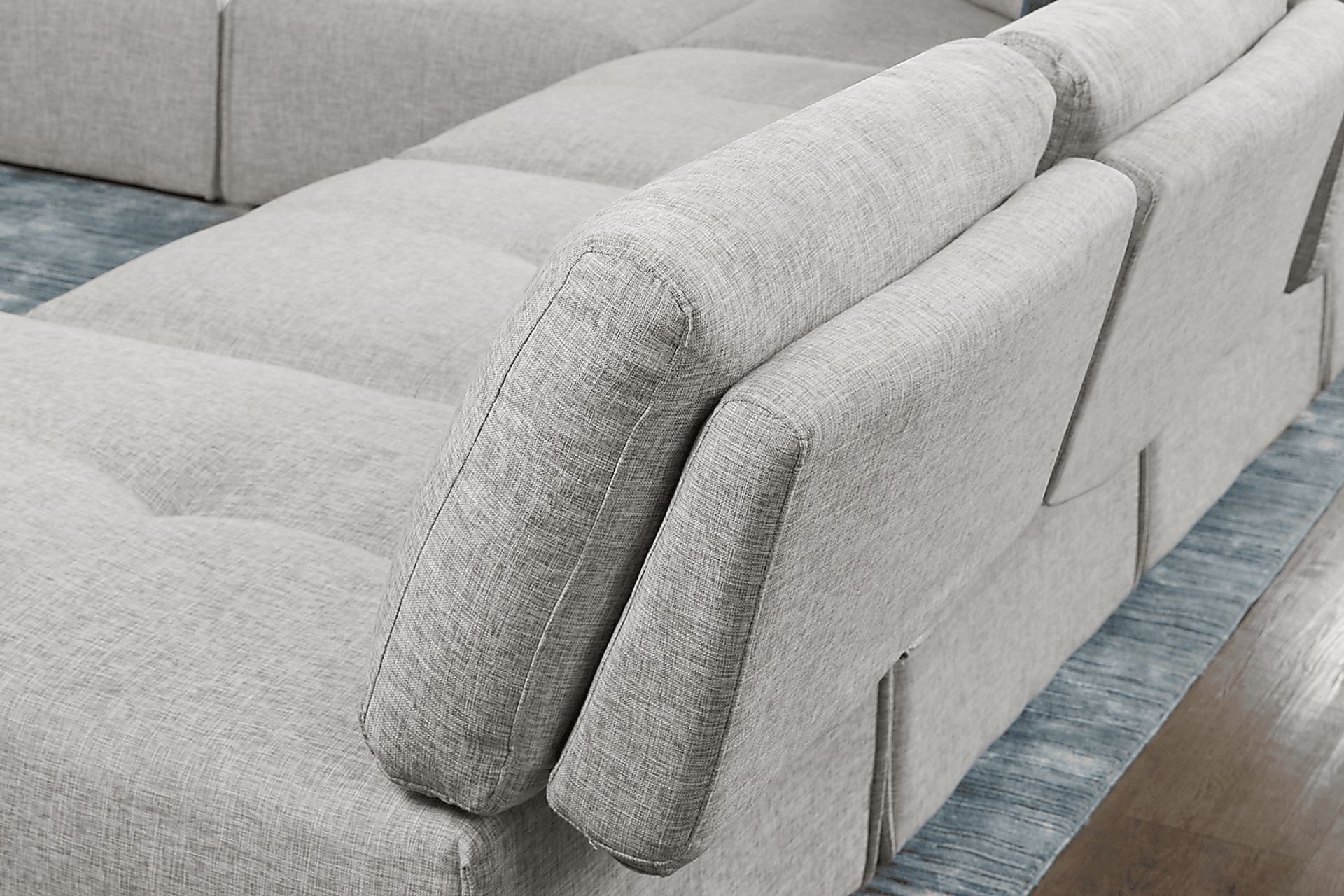 Laney Park Light Gray 6 Pc Sectional - Image 7