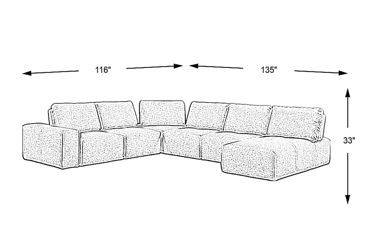 Laney Park Light Gray 6 Pc Sectional Rooms To Go
