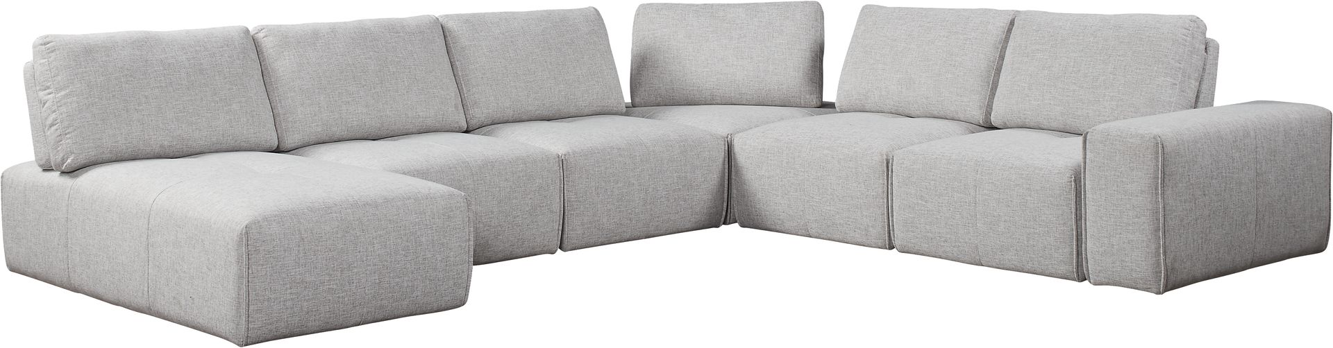 Laney Park Light Gray 6 Pc Sectional - Image 1