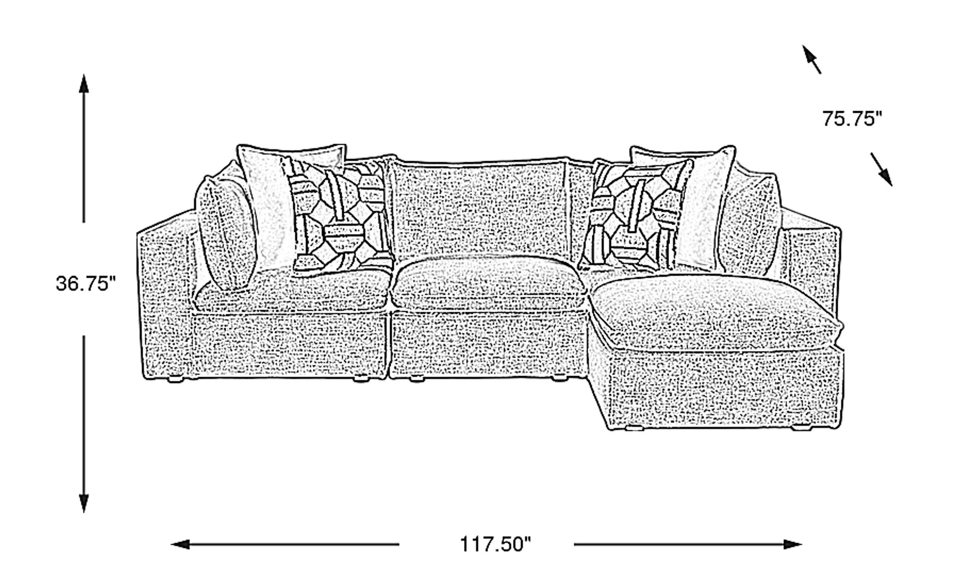 Dimension Image. Please refer to the Dimension Tab on this page for dimension details.