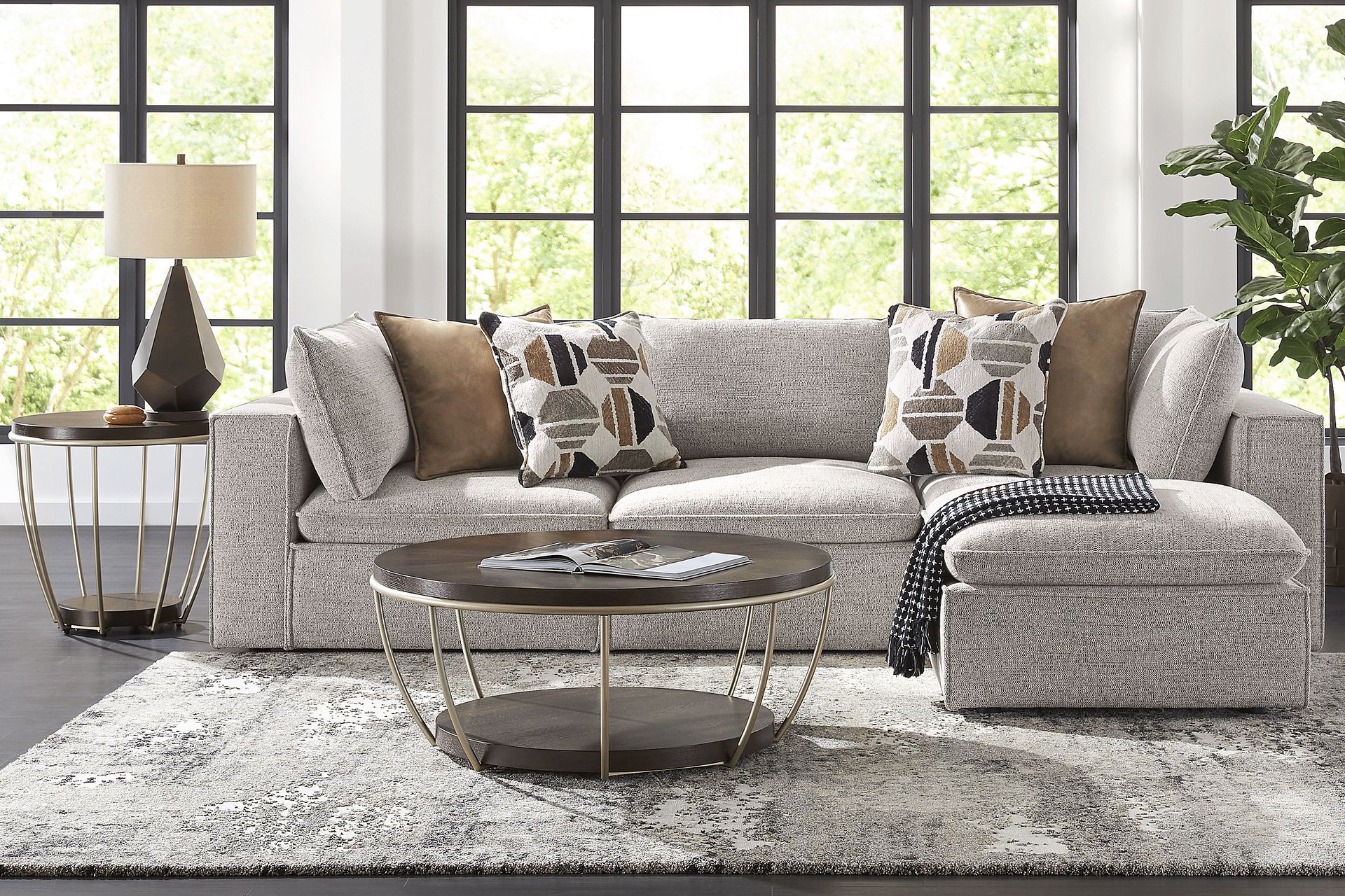 Langford Park Beige 4 Pc Sectional - Image 2