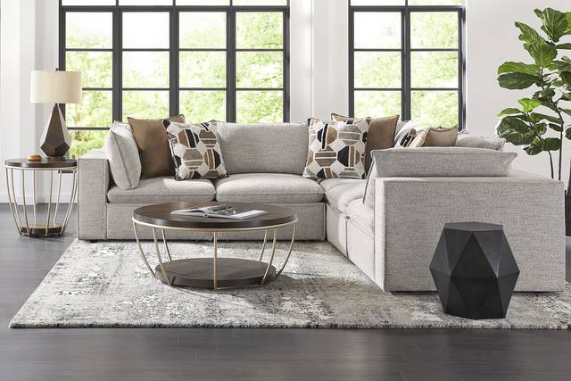 Langford Park Beige 5 Pc Sectional - Thumbnail - Image 2