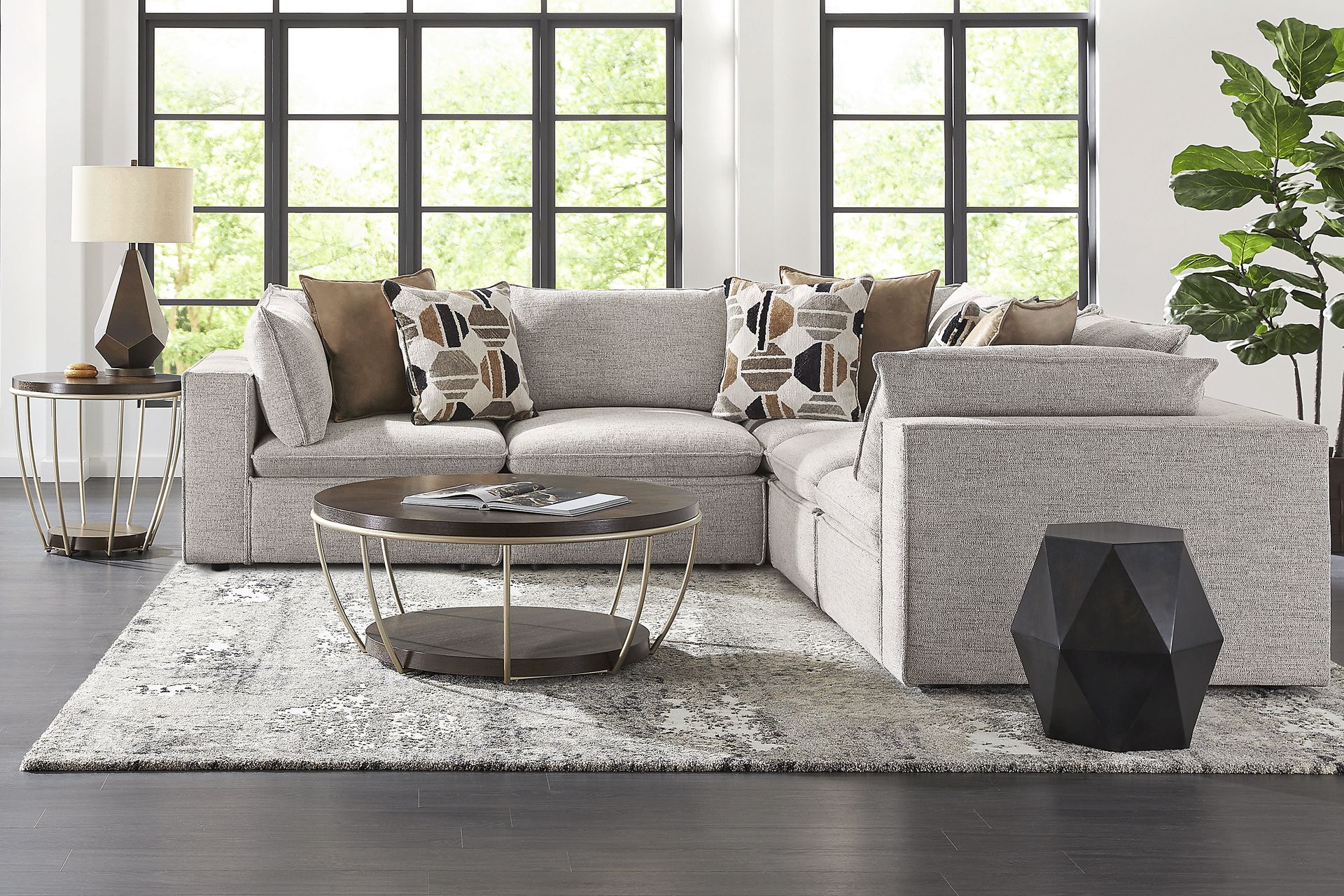 Langford Park Beige 5 Pc Sectional - Image 2