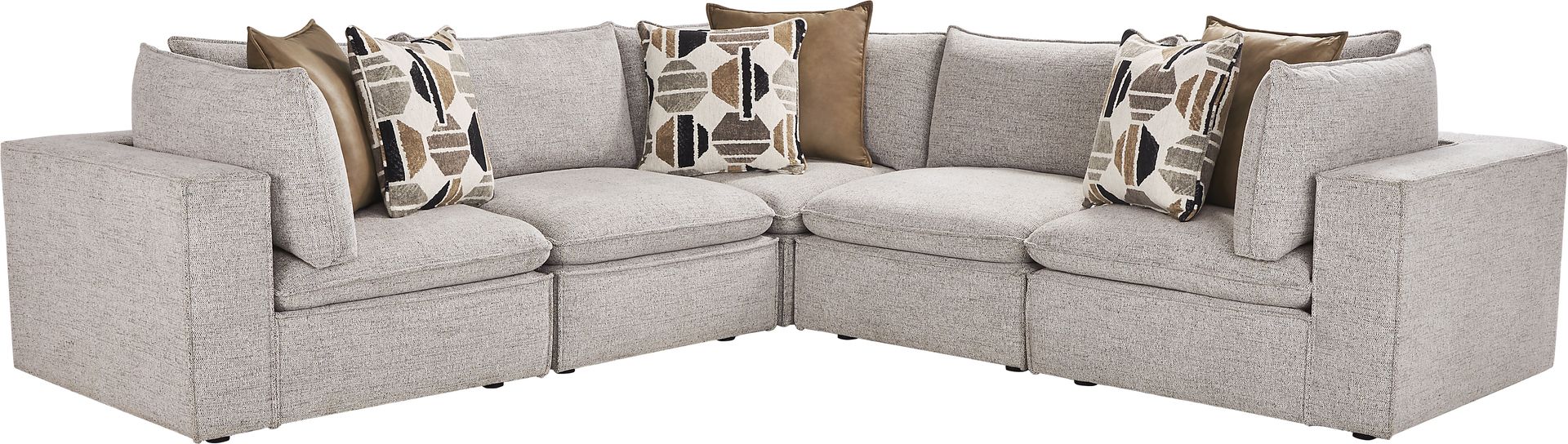 Langford Park Beige 5 Pc Sectional - Image 1
