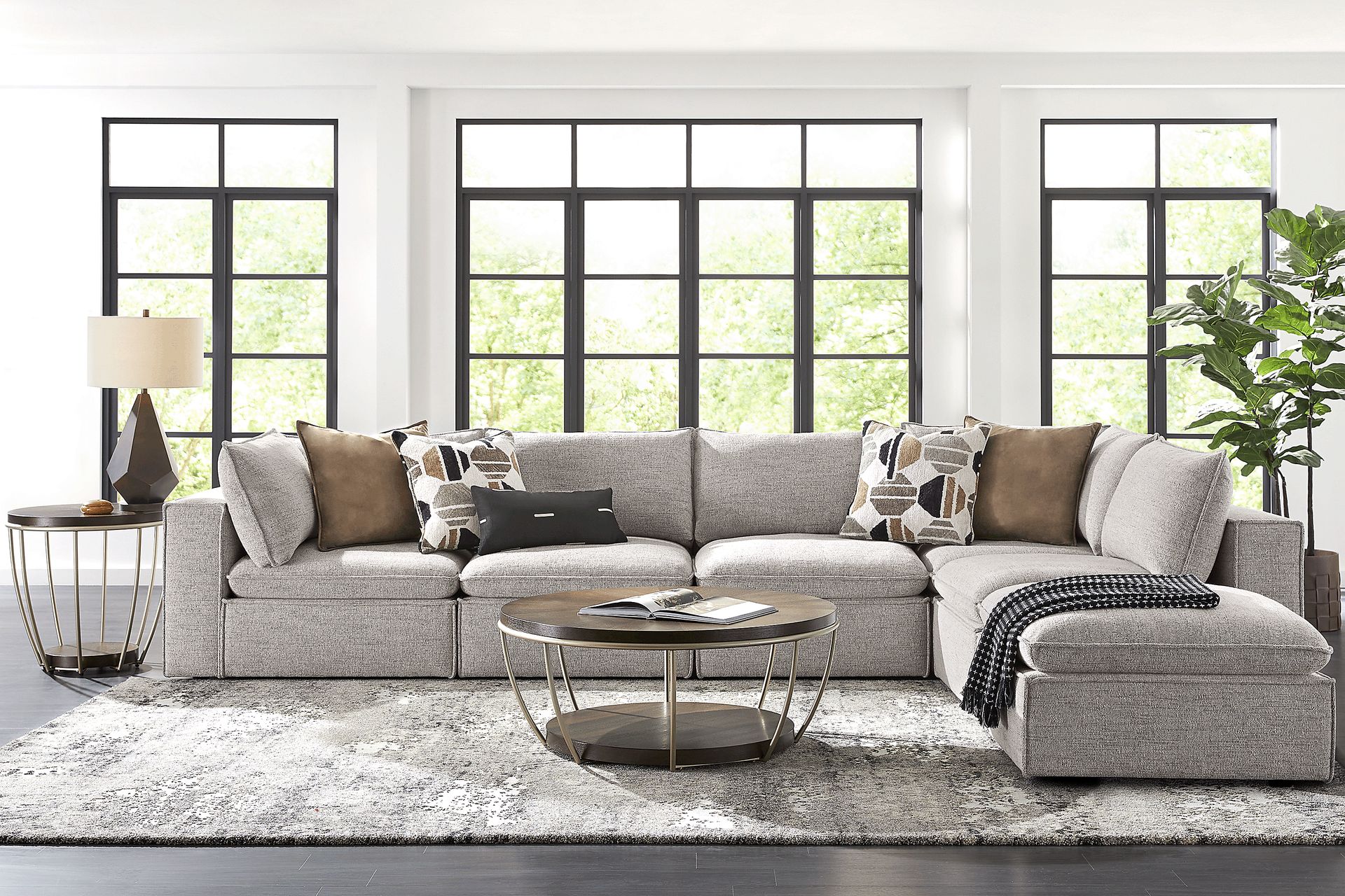 Langford Park Beige 6 Pc Sectional - Image 2
