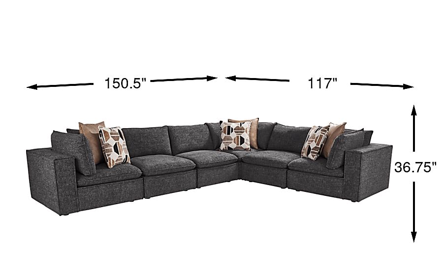 Langford Park Charcoal Black,Gray Chenille,Plush,Woven Fabric