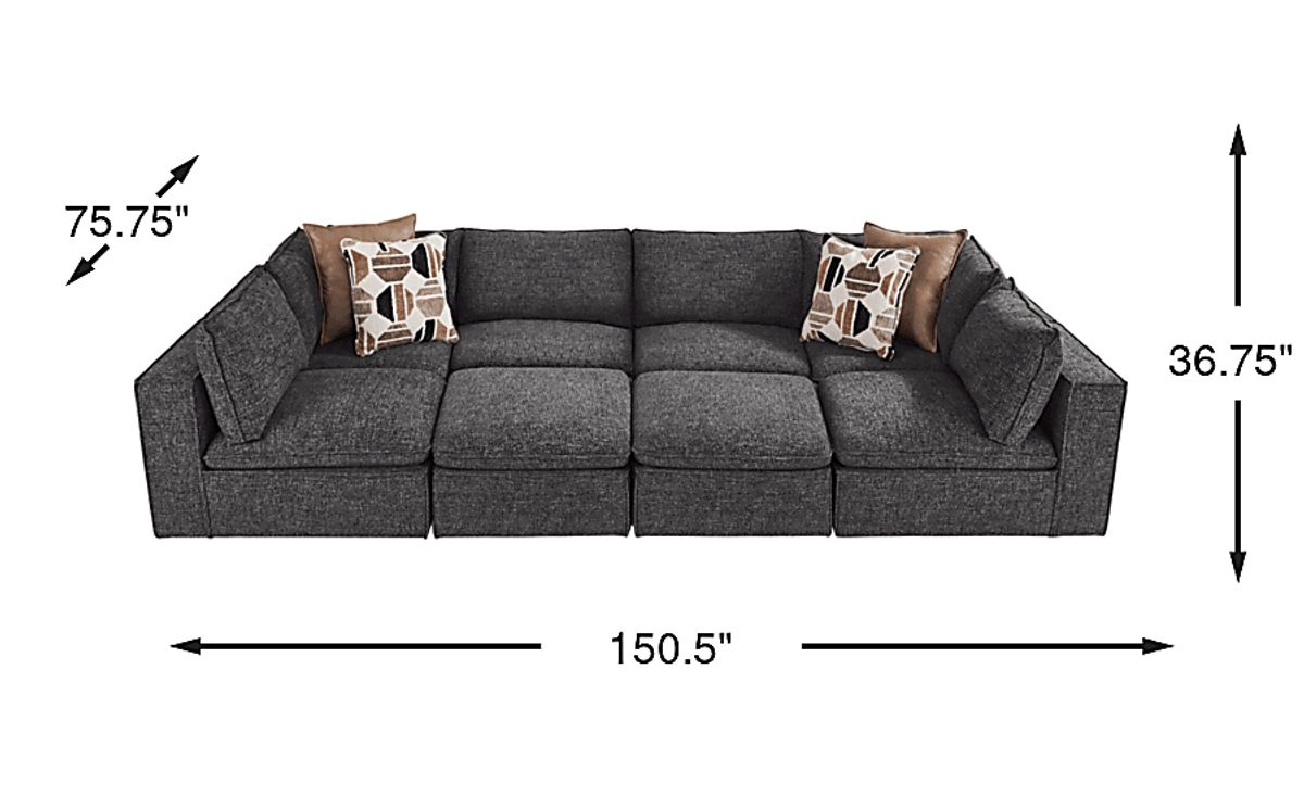 Langford Park Charcoal Black,Gray Chenille,Plush,Woven Fabric