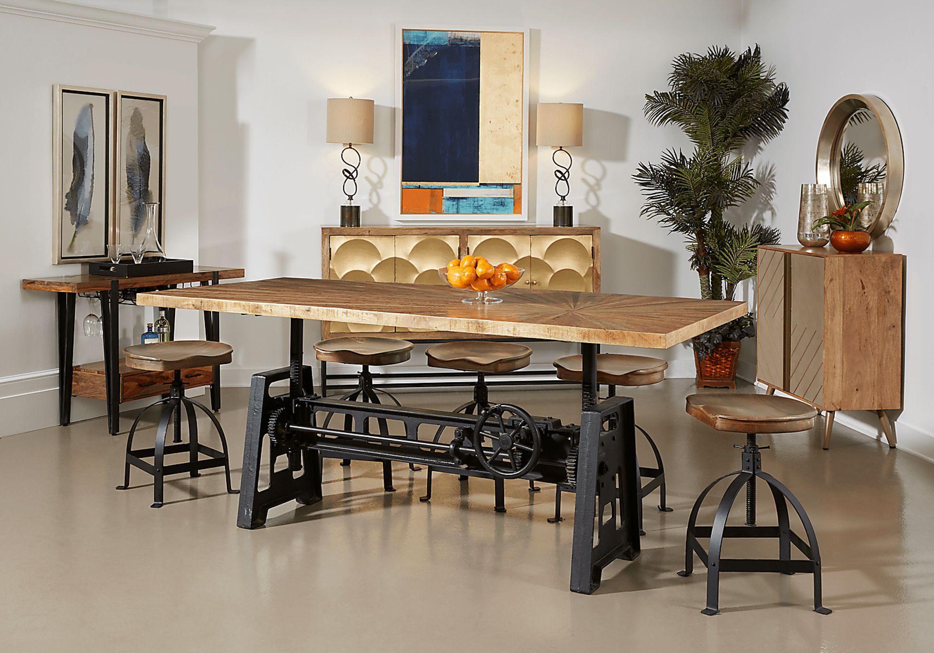 Langstane Brown Dining Table - Image 2