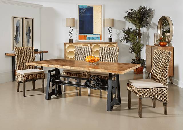 Langstane Brown Dining Table - Thumbnail - Image 5