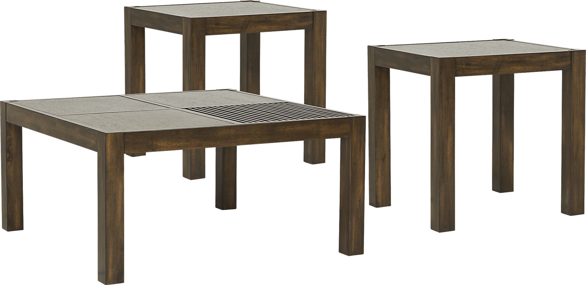 Langston Brown 3 Pc Table Set - Image 1