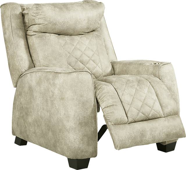 Langton Beige Triple Power Recliner - Thumbnail - Image 2