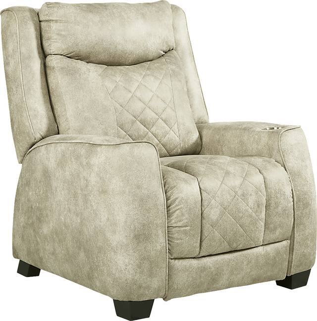 Langton Beige Triple Power Recliner - Thumbnail - Image 1