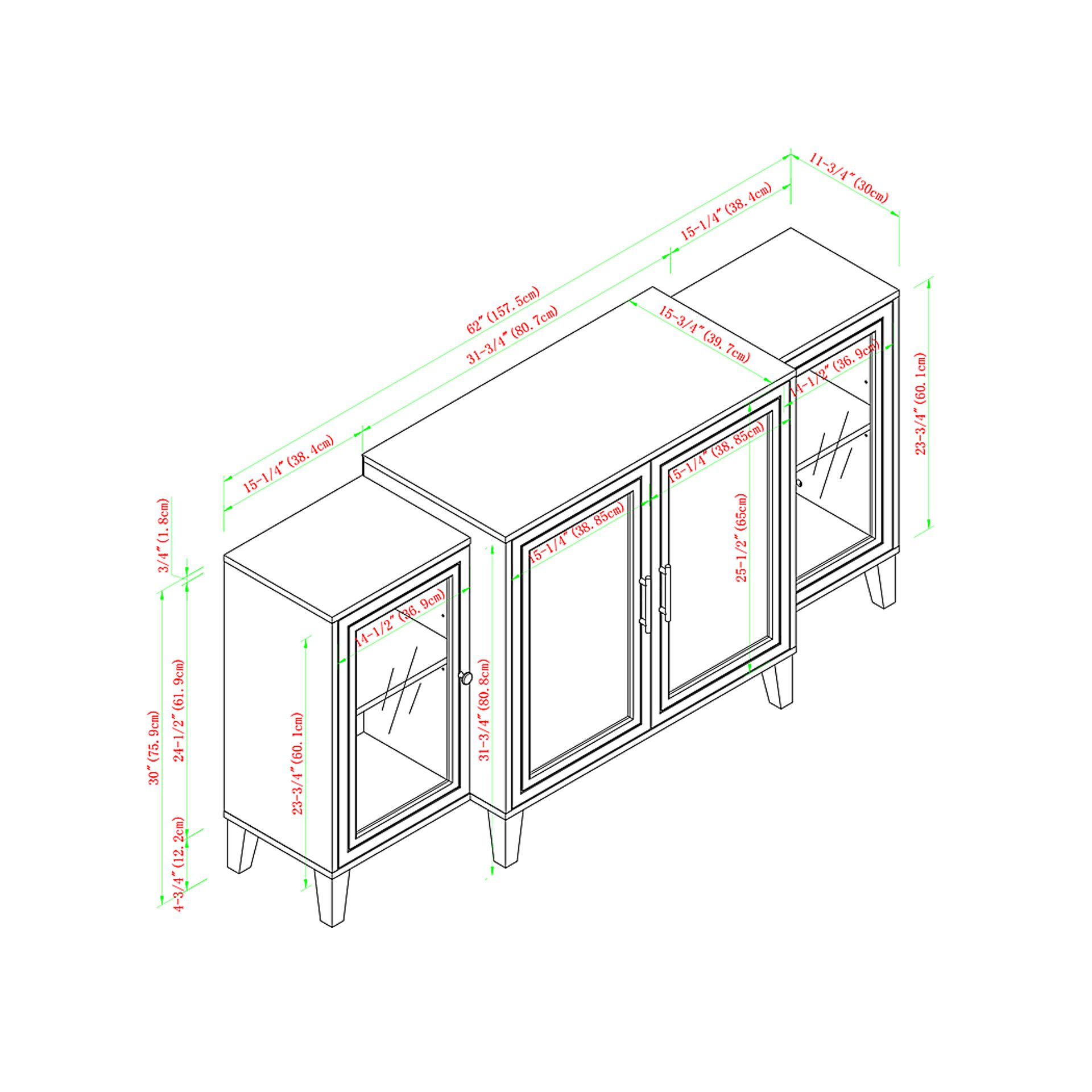 Langwater White Sideboard - Image 5