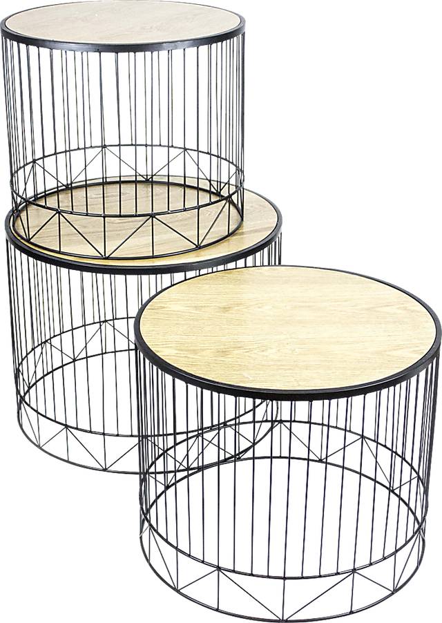 Lanham Cream Set of 3 Accent Tables - Thumbnail - Image 1