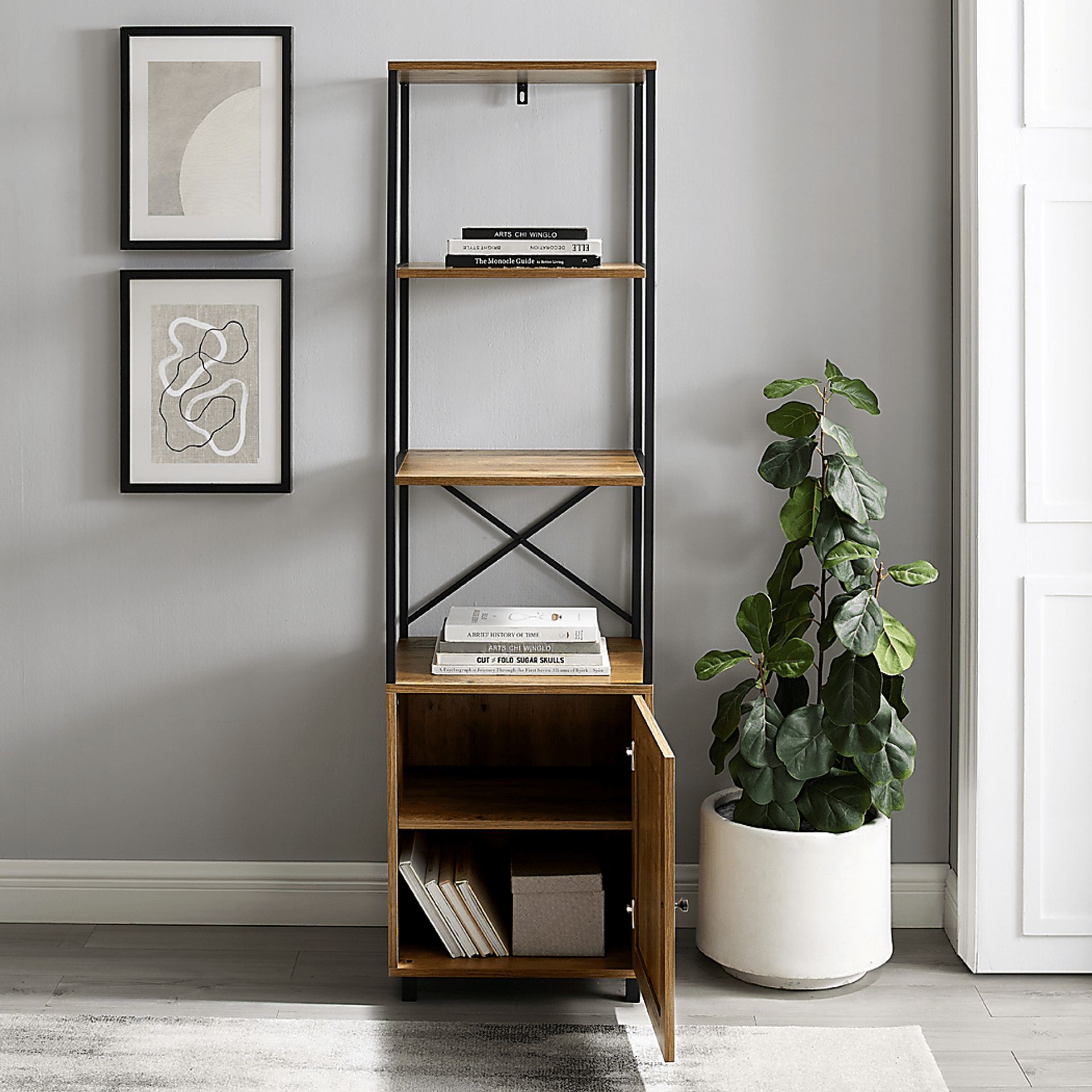 Lanhorne Brown Bookcase - Image 7