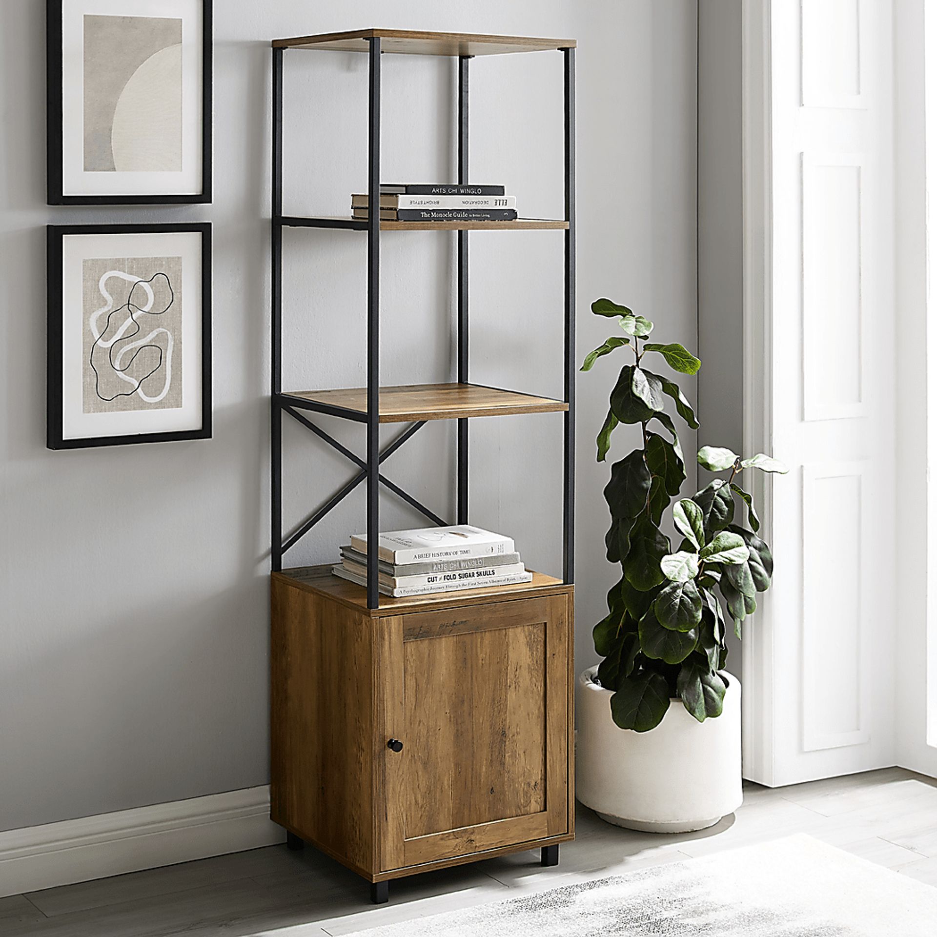 Lanhorne Brown Bookcase - Image 8