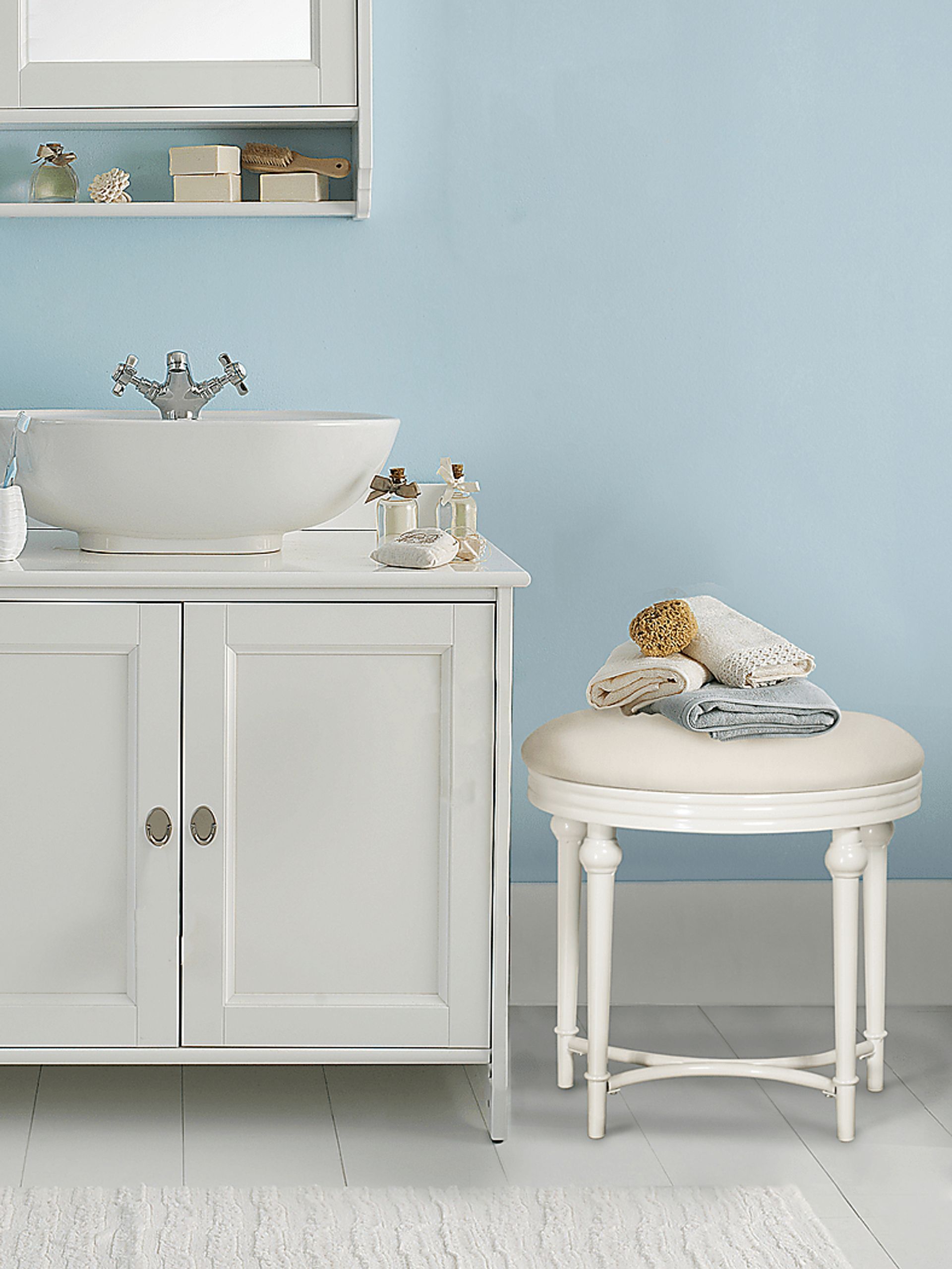 Lani Off-White Vanity Stool - Image 2