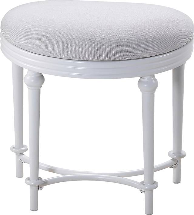 Lani Off-White Vanity Stool - Thumbnail - Image 1
