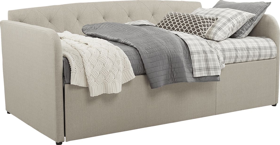Lanie Beige Tufted Daybed