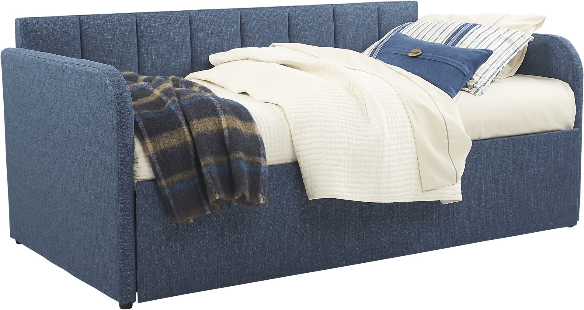 Lanie Blue Vertical Channel Daybed - Image 1