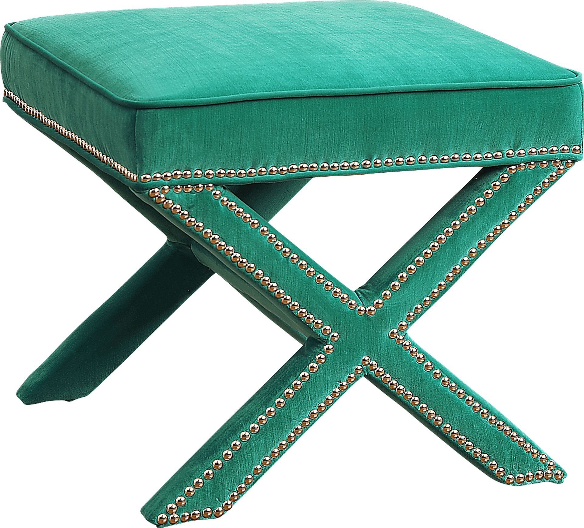 Lanier Aqua Ottoman - Image 1