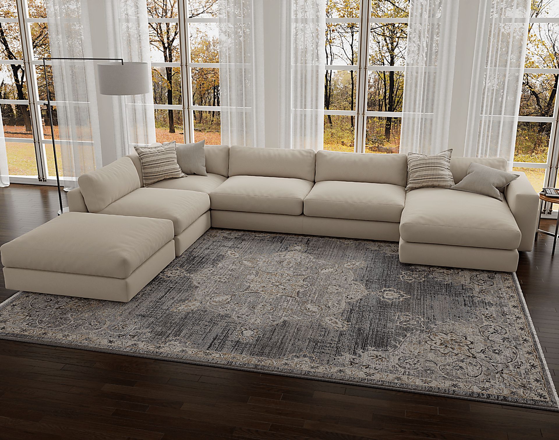 Lanison Gray 7'10 x 9'10 Rug - Image 2