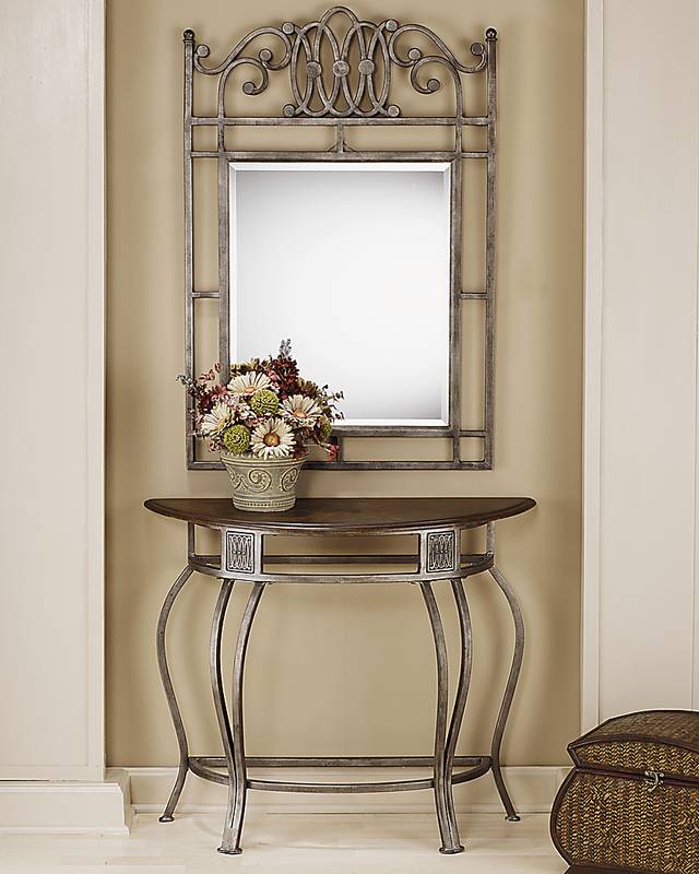 Lanna Gray Demilune Accent Table - Thumbnail - Image 2