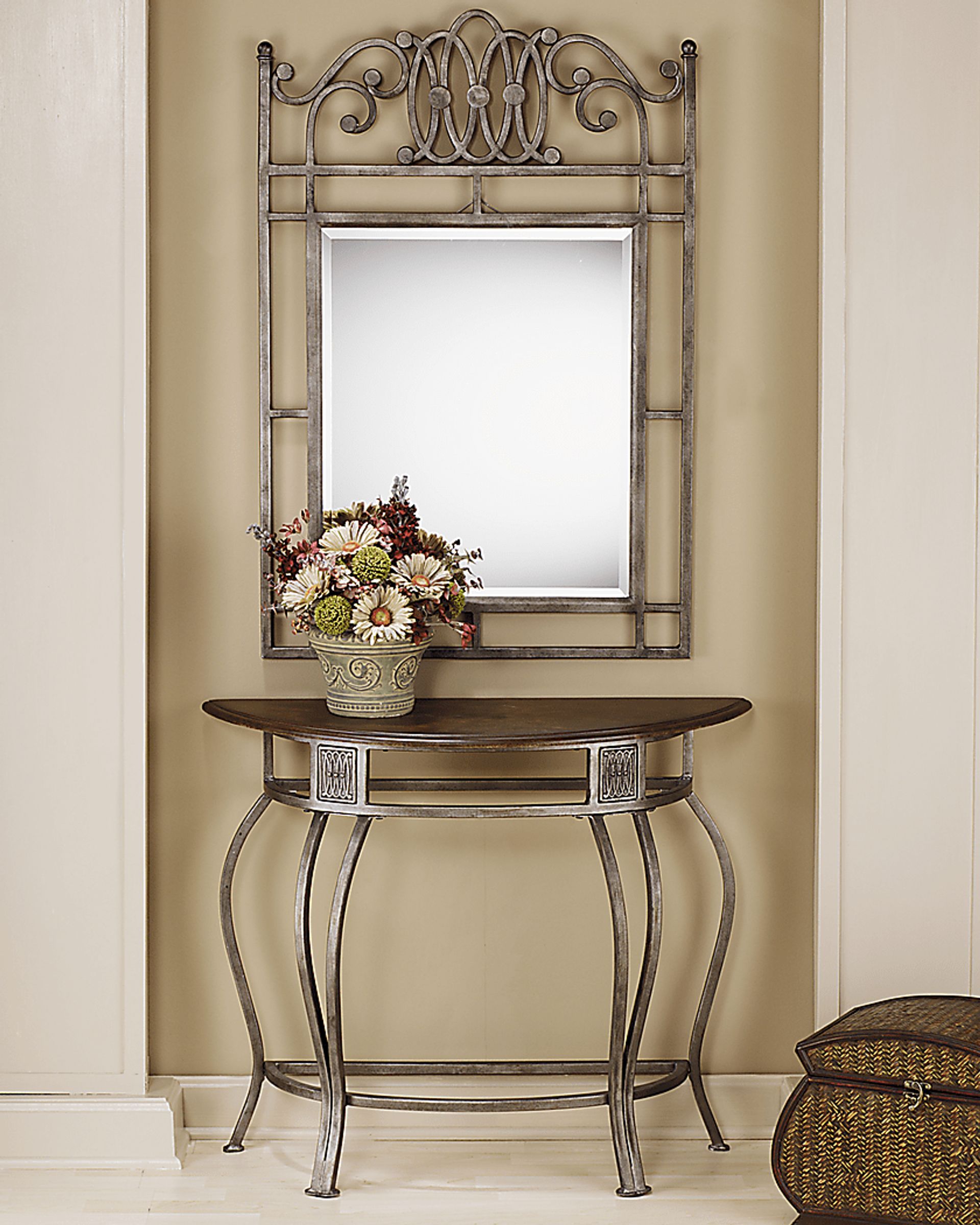 Lanna Gray Demilune Accent Table - Image 2