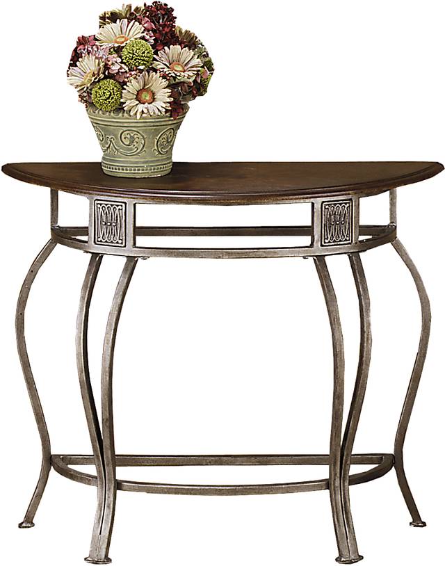 Lanna Gray Demilune Accent Table - Thumbnail - Image 1