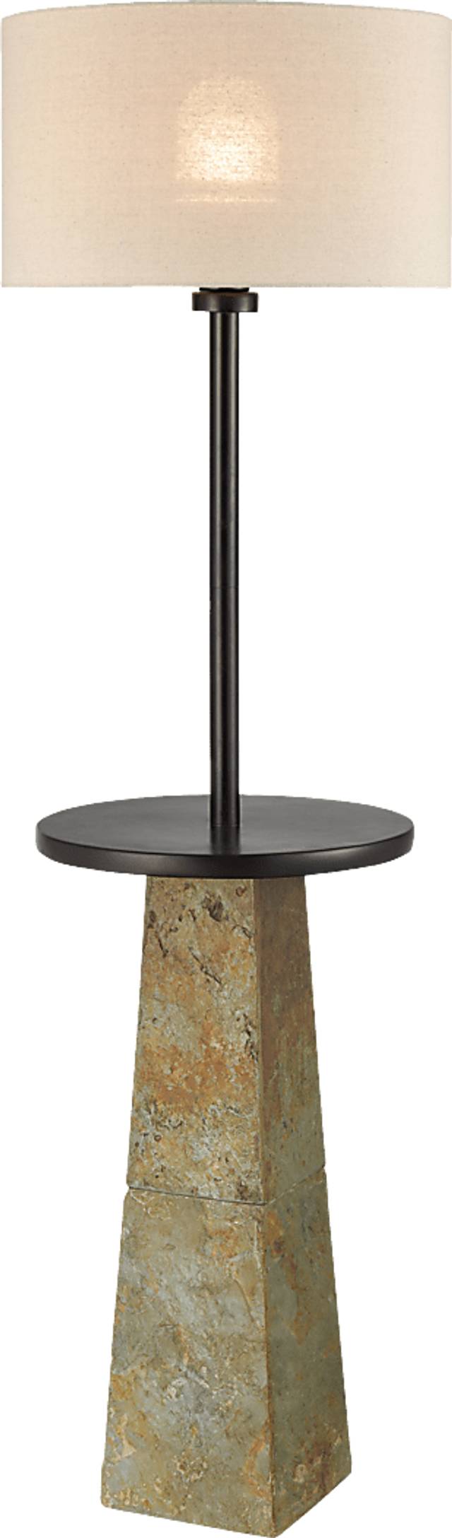 Lannigan Gray Outdoor Floor Lamp - Thumbnail - Image 1