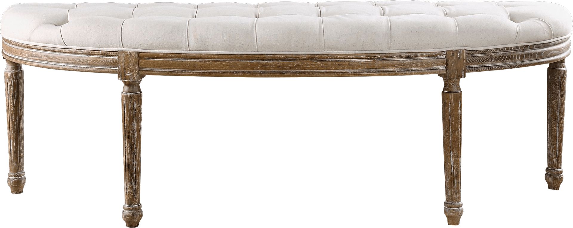 Lanntair Linen Accent Bench - Image 1