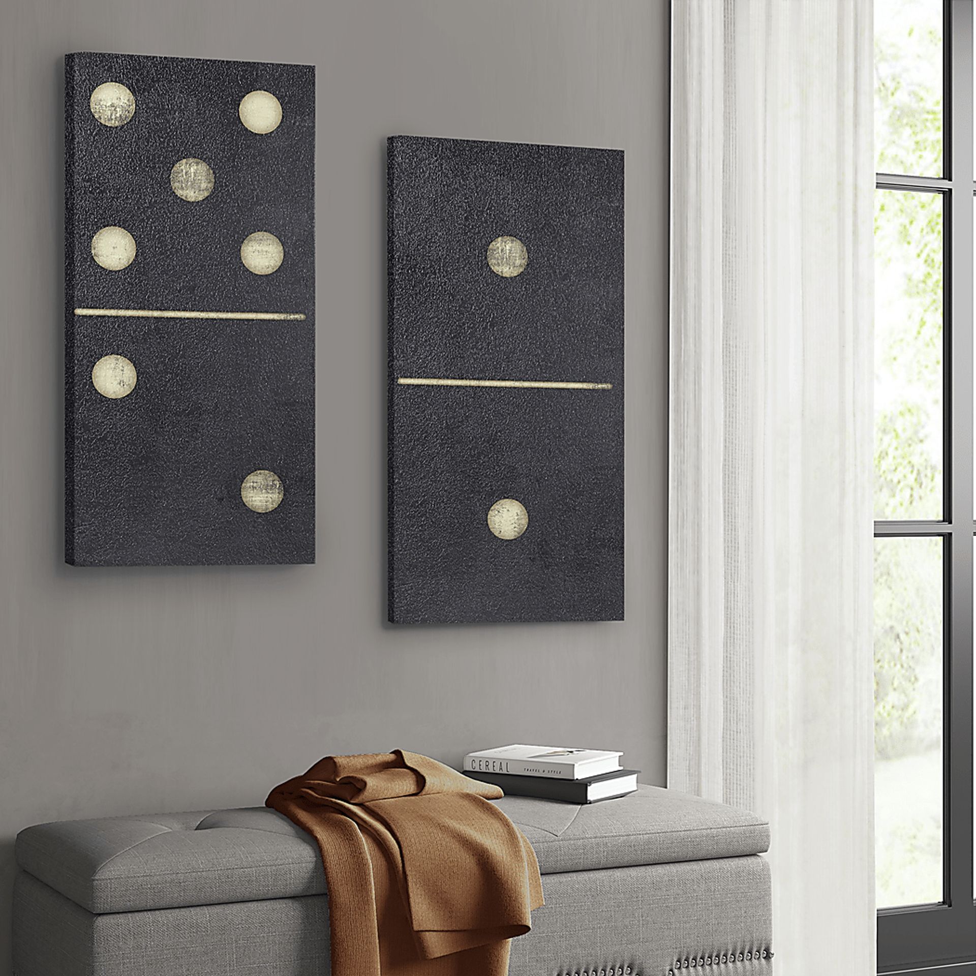 Lanphier Black Artwork, Set of 2 - Image 8
