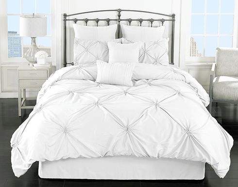 Lanre White 8 Pc Queen Comforter Set