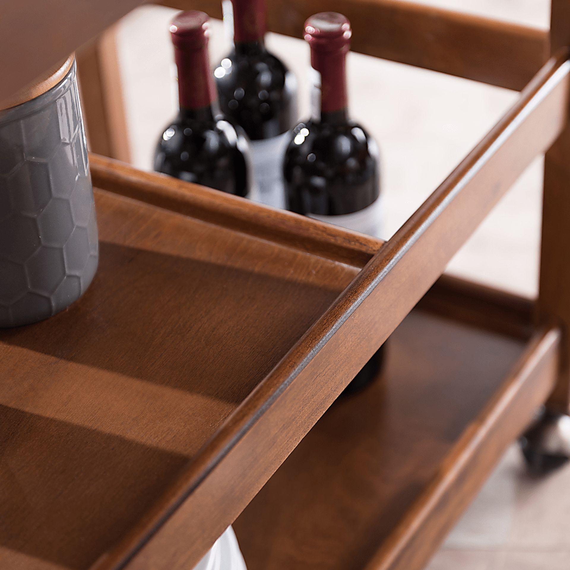 Lanrell Brown Bar Cart - Image 2